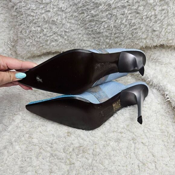 Rebeca Sanver Western Inspired Leather Embroidered Mules sz 37 - Picture 6 of 7